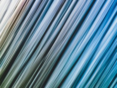 Abstract blue and mint lines representing steady rhythm